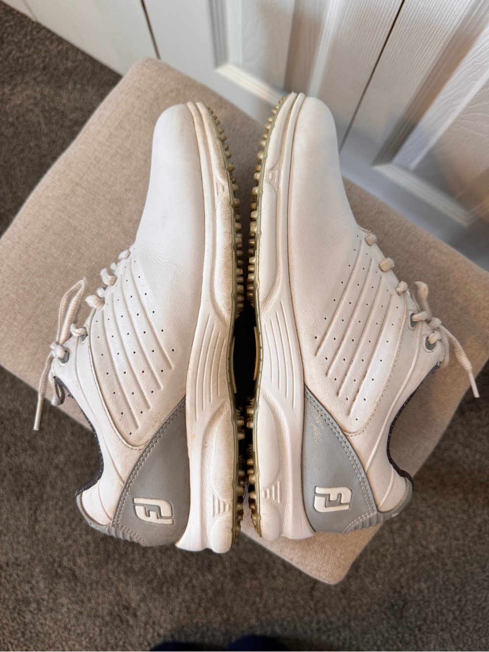 FootJoy FJ Men’s White/Gray Athletic Golf Casual Shoes Size 8.5 Lace Up - Picture 8 of 12